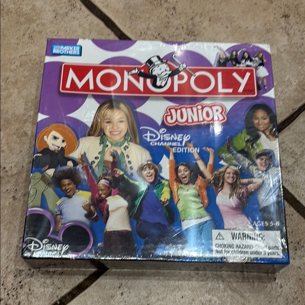 Disney channel edition Monopoly Junior Game with Purple and Red Accents